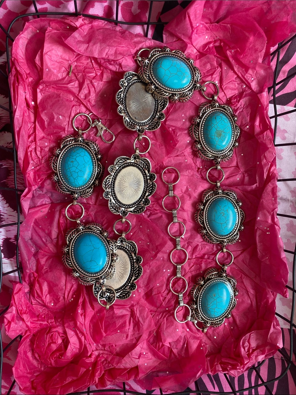 Turquoise Stone Link Belt